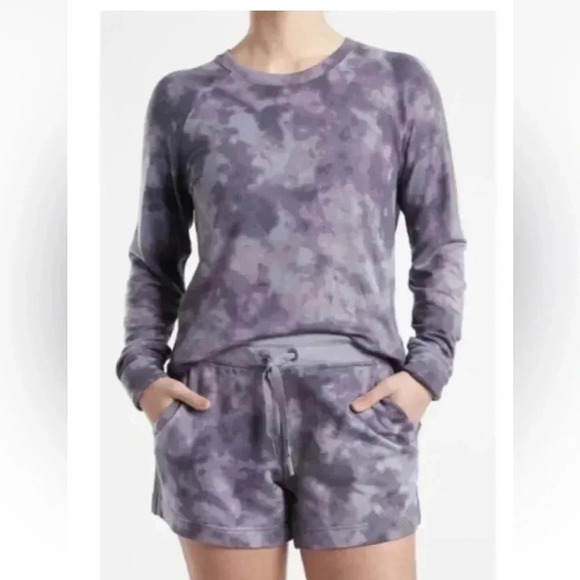 ATHLETA Mindset Sweatshirt Positive Latitudes Tempest Violet Womens Sz XXS (326) - Picture 1 of 7